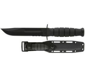 KA-BAR Short Fixed 5.25 in Black Combo Blade Kraton Handle